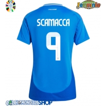 Maglie da calcio Italia Gianluca Scamacca #9 Prima Maglia Femminile Europei 2024 Manica Corta